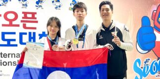 Lao Taekwondo Athletes Win Two Golds at South Korean Championship