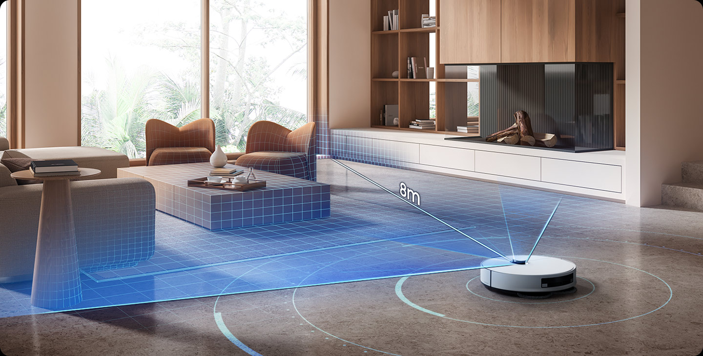 The upgraded dTOF LiDAR sensor improves the robot vacuum's pathing capabilities.