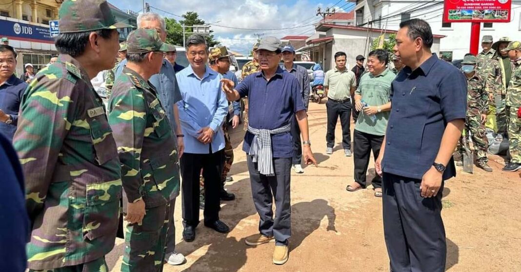 Lao Government Oversee Flood Relief Efforts in Vientiane Amid High Water Levels