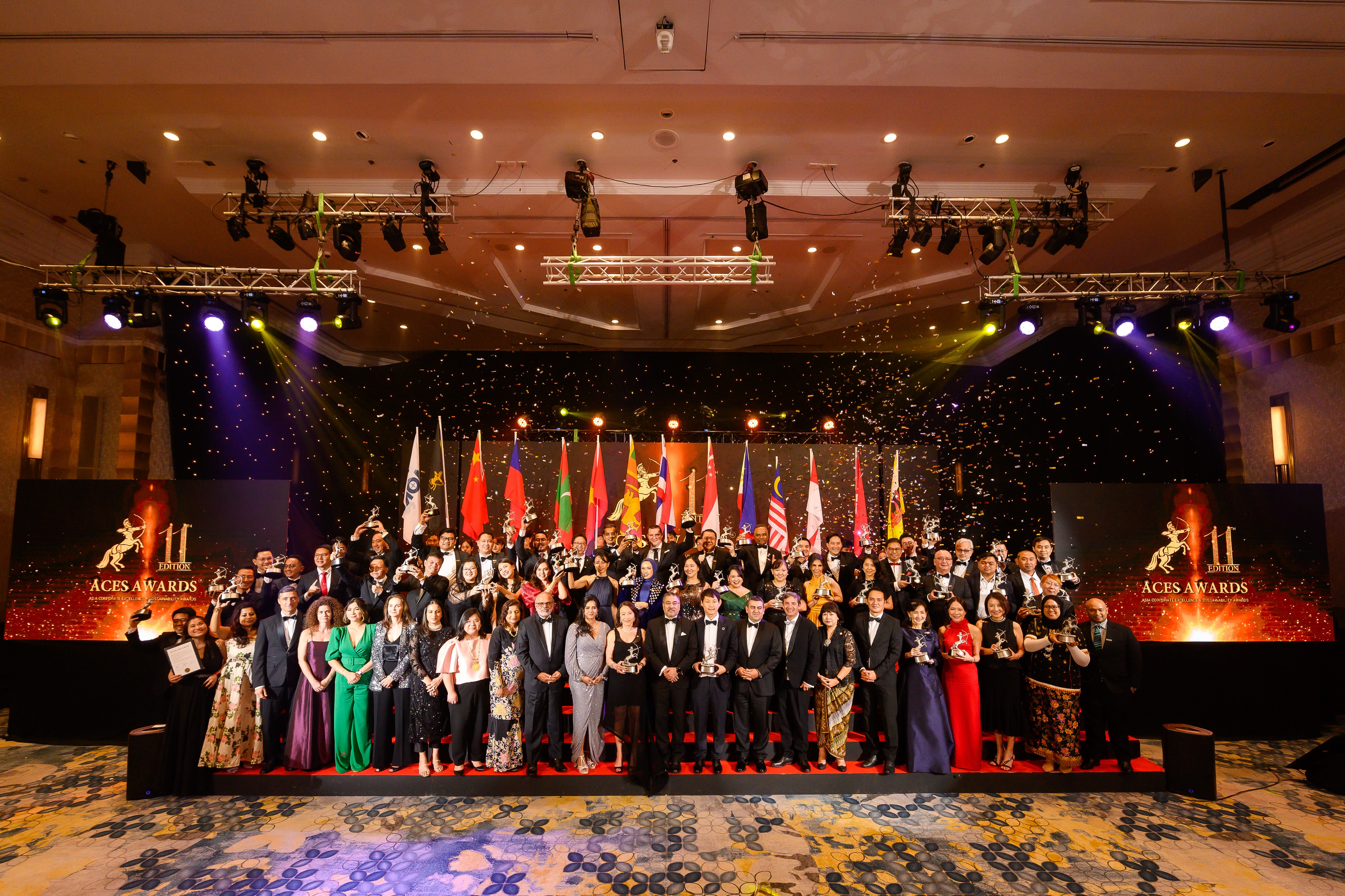 Celebrating excellence at the ACES Awards 2024, where outstanding leaders and visionary enterprises were recognized for their exemplary contributions—setting new benchmarks in innovation, business, leadership, governance, sustainability, and corporate responsibility across Asia.