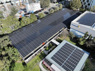 AstraZeneca's Carport Installation in Macquarie Park, Sydney Credit: Smart Commercial Solar