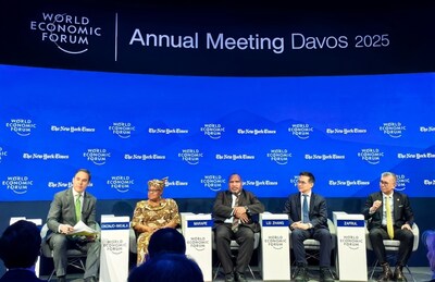 Lei Zhang at the "Squaring the Climate Trade" panel at Davos 2025