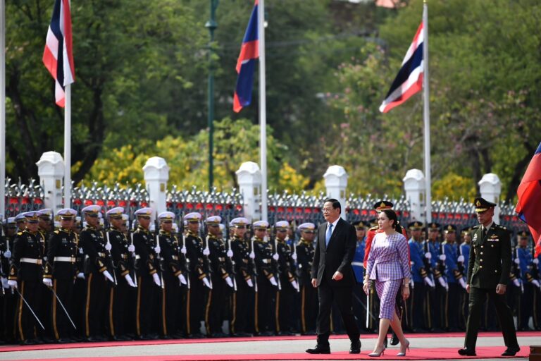 Lao Prime Minister Sonexay Siphandone met with Thai Prime Minister Paetongtarn Shinawatra during his visit to Thailand