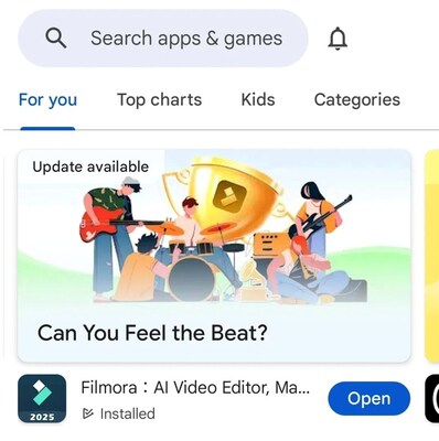 Google Play has selected Wondershare Filmora's 