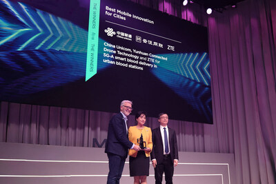 China Unicom, YunHuan Technology and ZTE win the GSMA GLOMO "Best Mobile Innovation for Cities" award