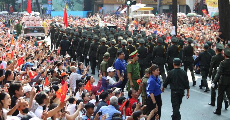 Lao Troops Join Vietnam’s Parade Marking Fall of Saigon