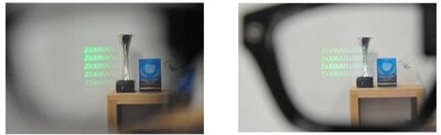 Figure 1: How the real world looks with diopter correction  Figure 2: How ride-field controlled AR images look