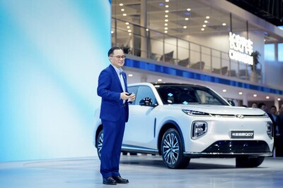 The chairman of Changan Automobile Zhu Huarong introduced the company's global vision at Auto Shanghai 2025. (Photo/Changan Automobile)