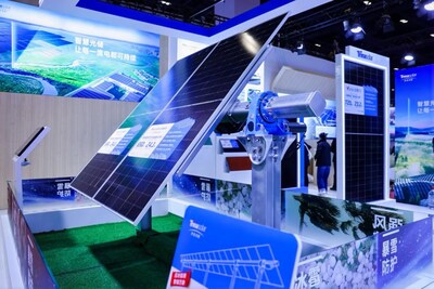 Trinasolar’s Shield extreme climate solution on display at the 15th Clean Energy Expo China in Beijing.