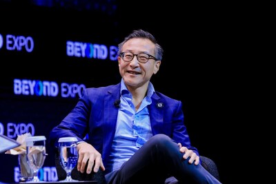 Alibaba Chairperson Joe Tsai speaks at BEYOND Expo 2025. Source: BEYOND Expo
