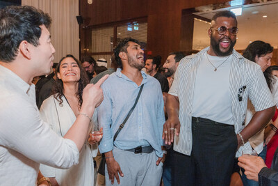 Simu Liu; Mabel Cadena; Tenoch Huerta; Winston Duke at Cipriani Bahrain. Courtesy of David Jon and Getty Images for Bahrain Simu Liu; Mabel Cadena; Tenoch Huerta; Winston Duke at Cipriani Bahrain. Courtesy of David Jon and Getty Images for Bahrain