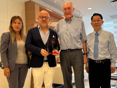 From left to right: CEO di ABI Nongluck Julsuwan, Chairman & CEO di Progold Damiano Zito, founder di ABI Gary Ford, COO Noppadon Niwattannan. From left to right: CEO di ABI Nongluck Julsuwan, Chairman & CEO di Progold Damiano Zito, founder di ABI Gary Ford, COO Noppadon Niwattannan.