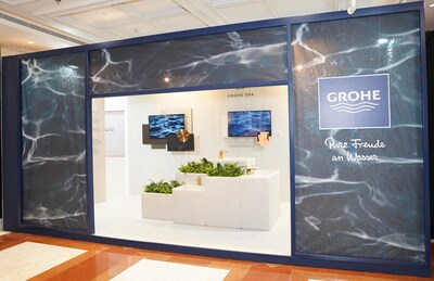 GROHE SPA Booth Showcasing Aquatecture Concept - The Fusion of Water and Architecture