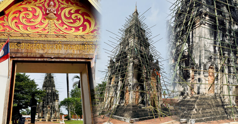 Heritage Stupa in Savannakhet Restoration Enters Second Phase