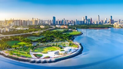 Aerial view of Haikou, capital of south China’s Hainan Province.