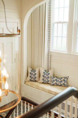 TWOPAGES Liz Linen Curtains with Border Trim (Sold per Pair)