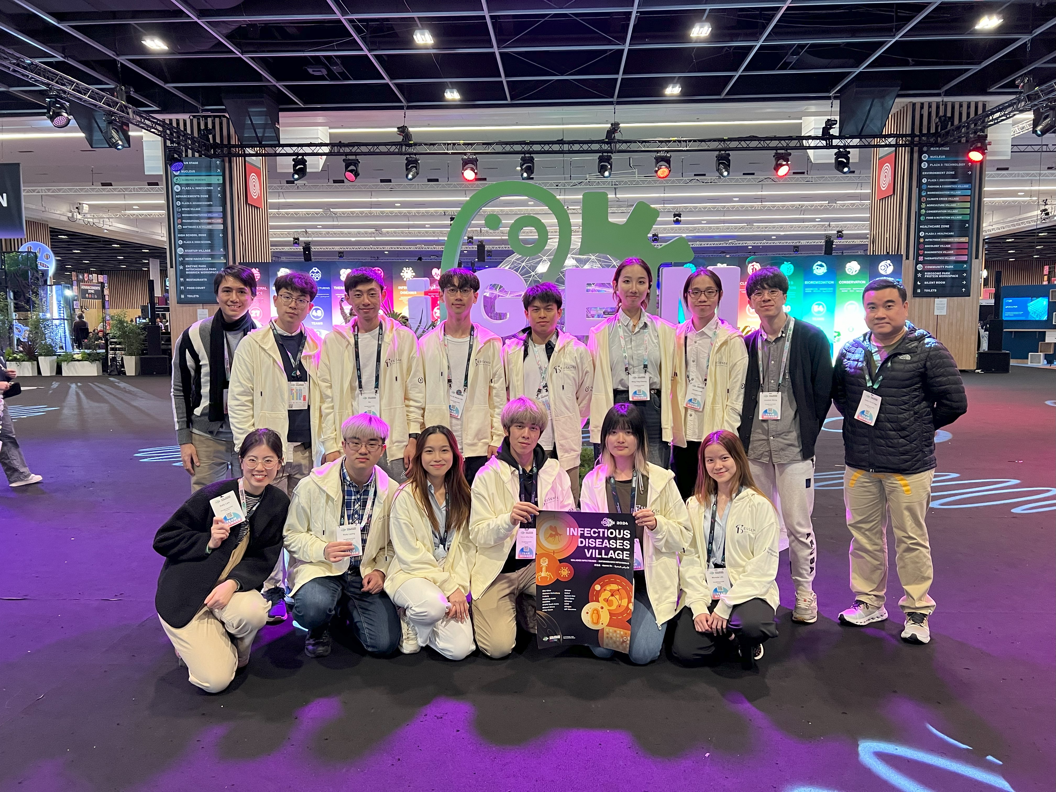 The CUHK iGEM Team celebrates their Gold Medal achievement with project