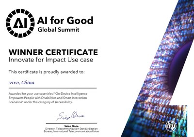 vivo was selected as one of the Innovate for Impact Use Case winners.