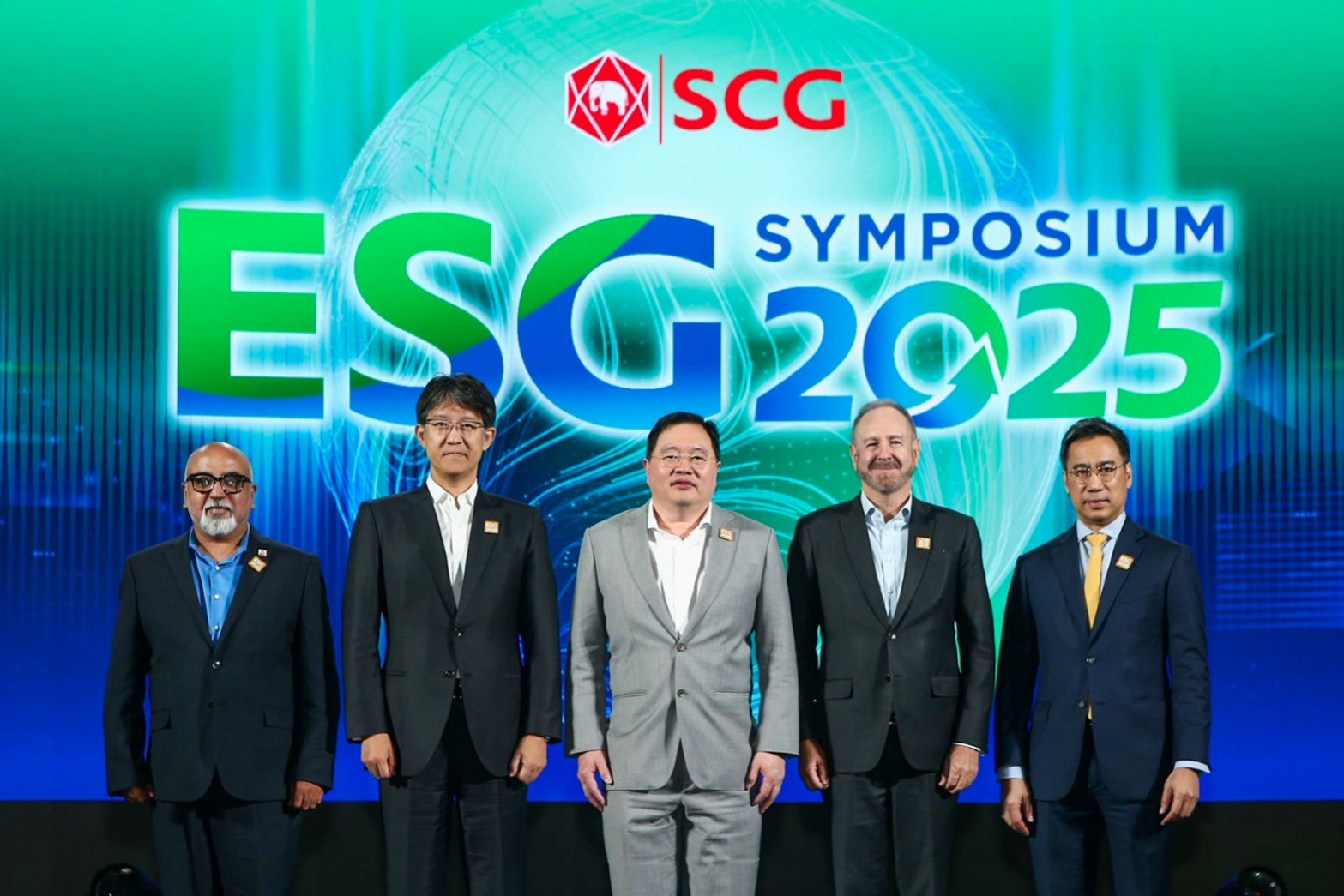 Leading international speakers sharing perspectives and approaches for transitioning to sustainability at the ESG Symposium 2025 at SCG Headquarters, Bangkok, Thailand
