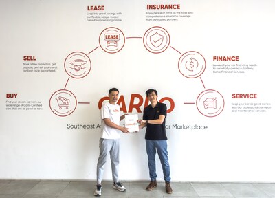 Aaron Tan, co-founder and CEO at Carro (left) and Kenny Ng, Head of International Partnerships at SY Holdings (right)
