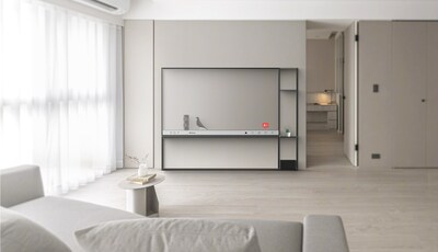 [Image 2]: Honored with Best of IFA, the LG SIGNATURE OLED T is the world’s first wireless transparent OLED TV.