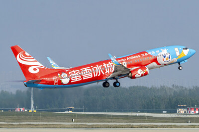 MIXUE Snow King-themed painted airplane MIXUE Snow King-themed painted airplane