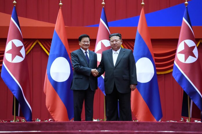 Lao President Thongloun Sisoulith paid an official state visit to the Democratic People’s Republic of Korea (DPRK) this week, holding talks with North Korean leader Kim Jong Un