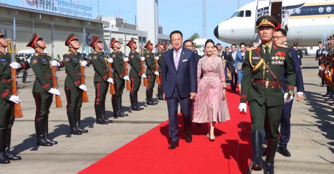 Thai Prime Minister Anutin Charnvirakul Arrives in Laos for 75th Anniversary of Diplomatic Ties