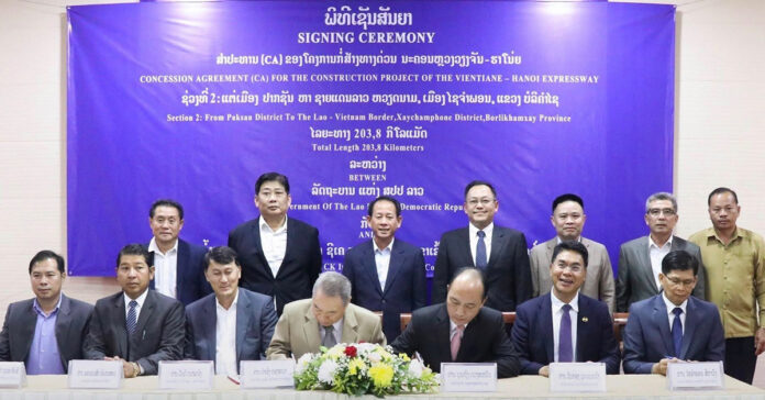Lao government and private firms signed an agreement on 15 October 2025 to begin construction of Vientiane-Hanoi Expressway Section 2, aiming for completion by 2030.