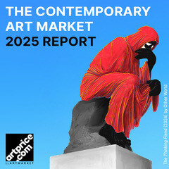 Artprice's 2025 Contemporary Art Market Report cover, featuring the digital work “The Thinking Fiend” by Other World Artprice's 2025 Contemporary Art Market Report cover, featuring the digital work “The Thinking Fiend” by Other World