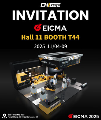 CHIGEE brings CG Radar (BSD mirror) and XR-1 dash cam to EICMA 2025. Hall 11, Booth T44, Nov 4–9.