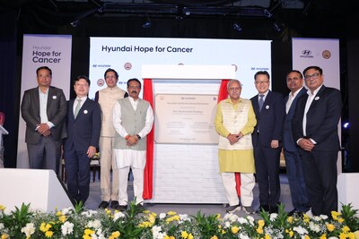 The plaque for ‘Hyundai Hope for Cancer’ being unveiled during the Launch Event at Delhi on 3rd Sept 2025 The plaque for ‘Hyundai Hope for Cancer’ being unveiled during the Launch Event at Delhi on 3rd Sept 2025