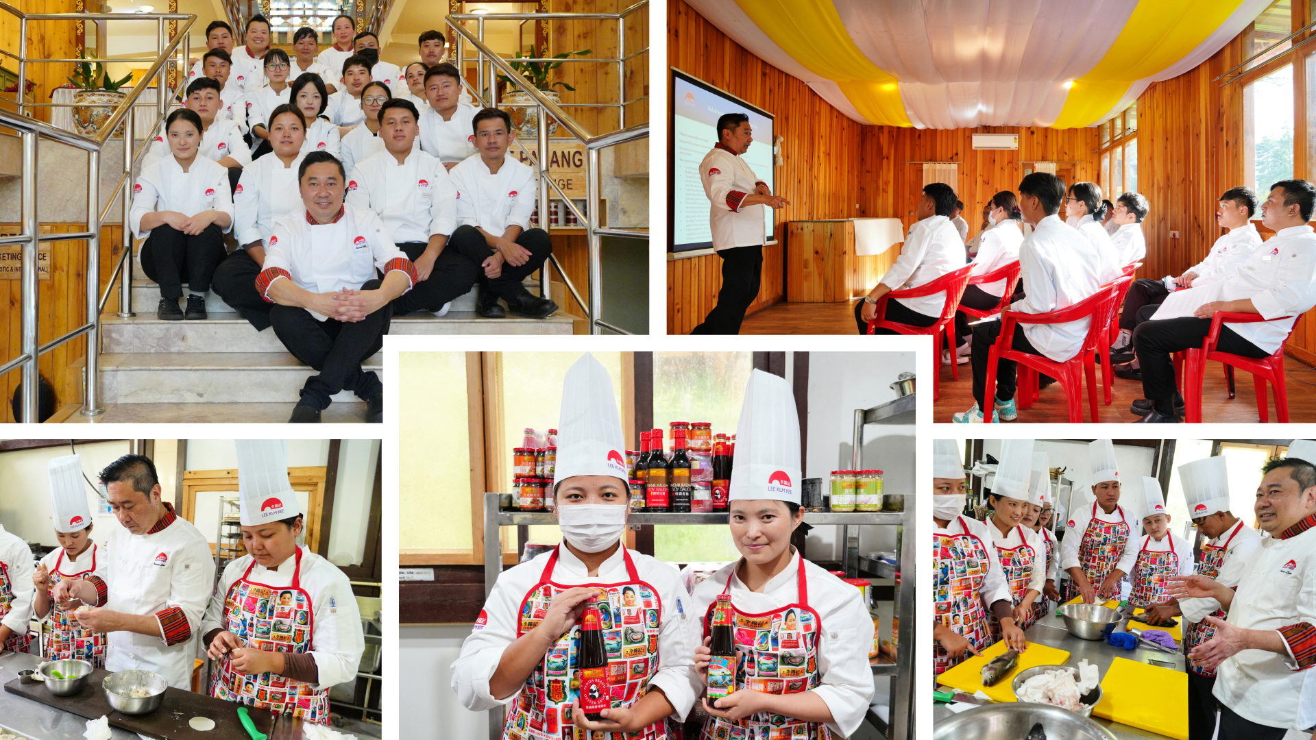 Chef Vincent Liew shares professional techniques with a group of DSP young chefs.