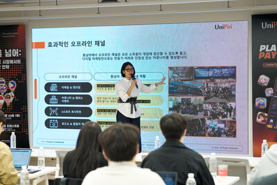 Poeti Fatima, GM of UniPin Business Group enlighten the audience about UniPin's role in Southeast Asia & India market.