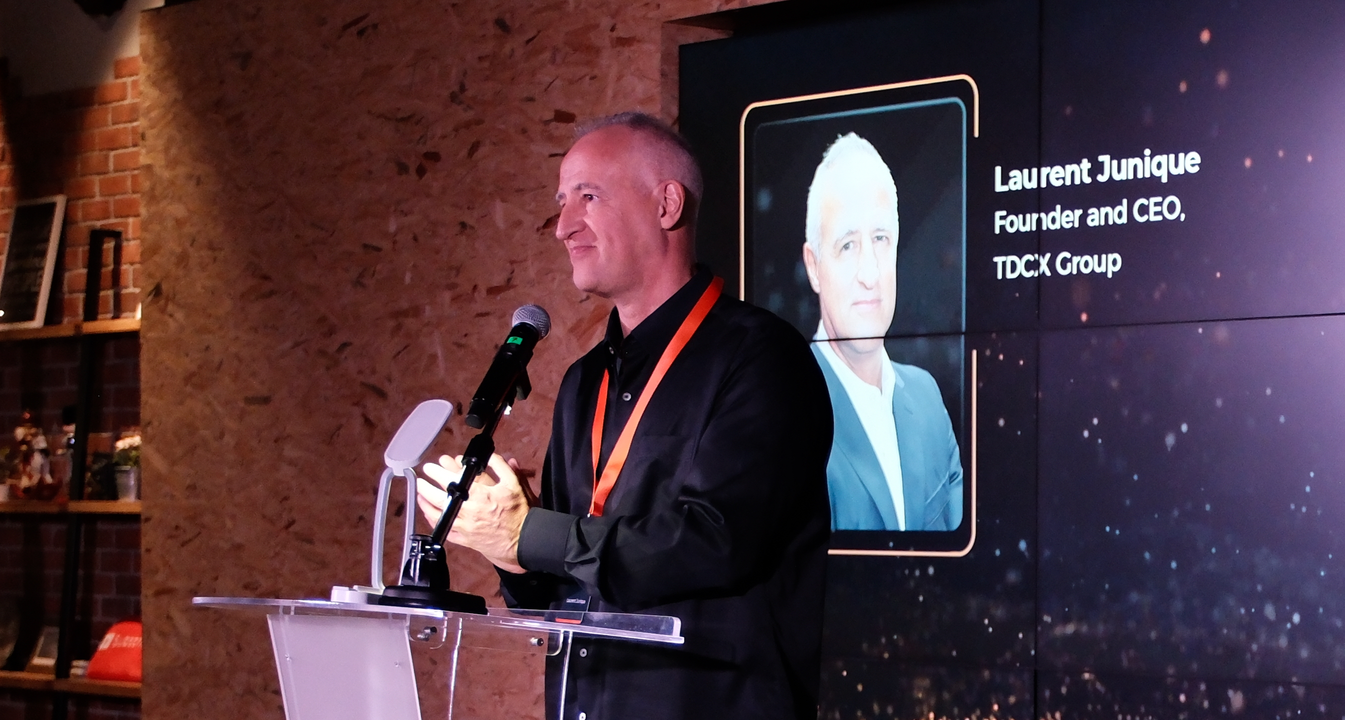 Mr. Laurent Junique, Founder and Chief Executive Officer of TDCX, at TDCX's 30th anniversary celebration where he launched the company's refreshed brand to mark TDCX's transformation into a strategic orchestrator of growth to deliver intelligence-led outcomes for clients.