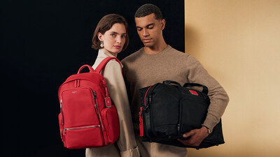 Voyageur Celina Backpack in TUMI Red, Alpha Double Expansion Travel Satchel in Red and Black Colorway Voyageur Celina Backpack in TUMI Red, Alpha Double Expansion Travel Satchel in Red and Black Colorway
