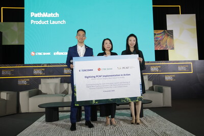 [From left to right] Ted Chen, CEO of Evercomm Group; Rachael Kao, President of CTBC Financial Holding and Chair of PCAF (Partnership for Carbon Accounting and Financials) Asia-Pacific; Tiange Wei, Asia-Pacific and Greater China Lead at the Partnership for Carbon Accounting Financials (PCAF)