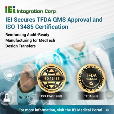 iei_integration_corp_announces_tfda_quality_management_system__qms__approval