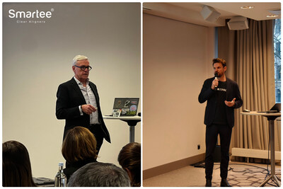 Dr. Werner Schupp (left) and Mr. Matthias Peper (right) are presenting clear aligner clinical experience