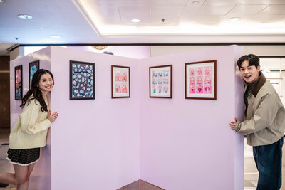 A “Winter of Love Gallery” at Harbour City showcases Sundae Kids’ illustrations, capturing everyday moments of love and connection in their signature whimsical style.