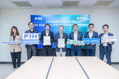 FIH’s Automotive Electronics Team team poses for a group photo with the expert team from DEKRA FIH’s Automotive Electronics Team team poses for a group photo with the expert team from DEKRA