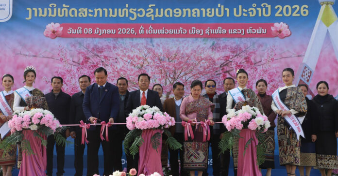 Xam Neua District in Houaphanh Province has kicked off the 2026 Annual Cherry Blossom Tourism Festival
