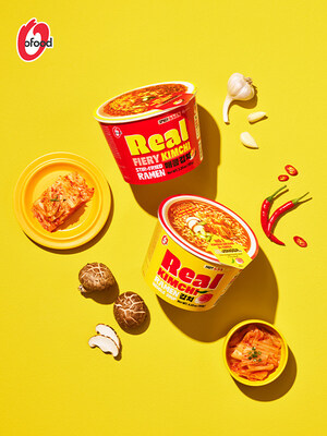 O'food 'Real Fiery Kimchi Stir-fried Ramyun' & 'Real Kimchi Ramyun Noodle Soup'