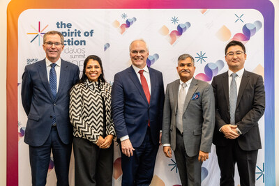 From left to right: John-Arne Røttingen, CEO, Wellcome; Priya Agrawal, VP Health Equity and Partnerships, MSD; Richard Hatchett, CEO, Coalition for Epidemic Preparedness Innovations (CEPI); Raman Rao, CEO, Hilleman Laboratories; Ikjung Kim, VP Head of Global Business Development, SK bioscience. Photo Credit: Eugene Zhylchuk
