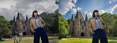 An image enhanced using AI Magic Weather, with composition correction, passersby removal, and AI-powered weather enhancement.