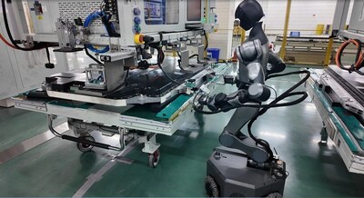 Spirit AI’s “Moz1” robot operating on a CATL battery production line