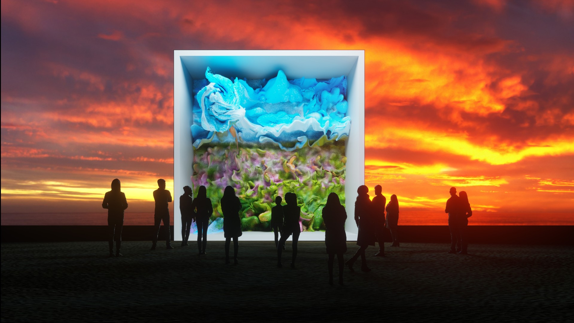 Refik Anadol, 'Sense of Healing', 2023, AI Data Sculpture (Courtesy of the Artist)