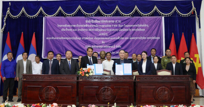 Xaysomboun Province has granted 25-year concessions to two private companies to develop two 5-megawatt solar power projects in Anouvong and Longchaeng districts.