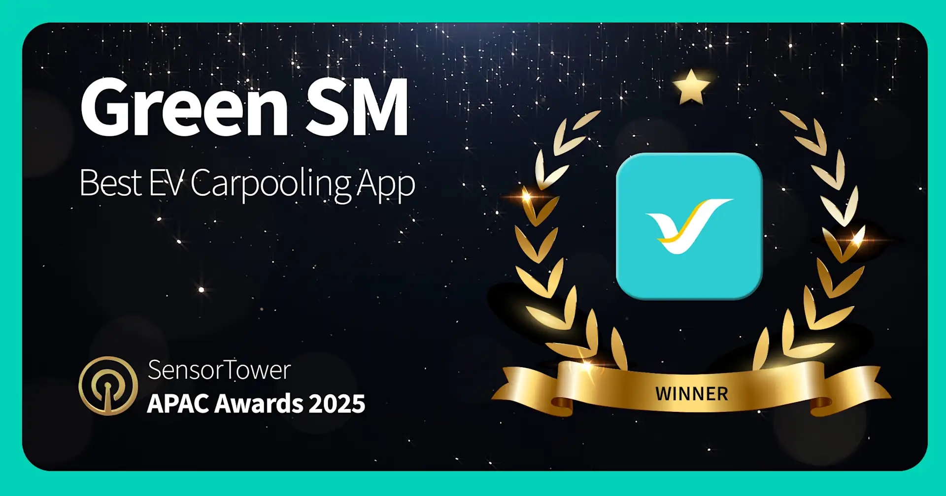 Sensor Tower honored Green SM as the "BEST EV CARPOOLING APP" in the Asia-Pacific region. (Photo source: Sensor Tower)
