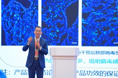 Ma Jun delivers a keynote speech at the event